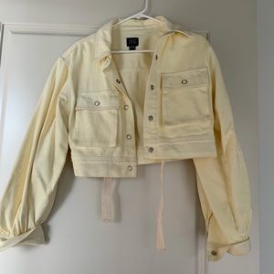 Yellow Cropped Denim Jacket from Urban Outfitters.